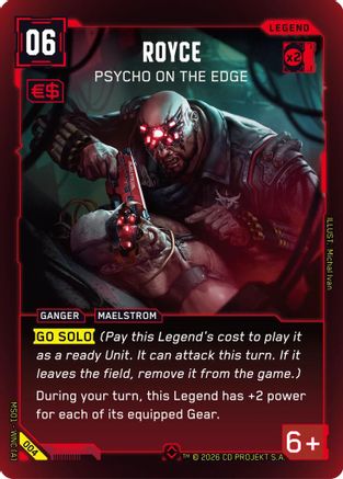 Royce - Psycho on the Edge (Rare) (004) - Welcome to Night City Retail Foil