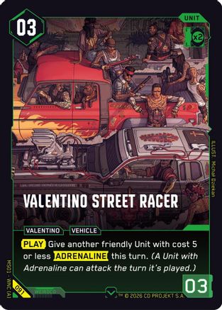 Valentino Street Racer (091) - Welcome to Night City Retail