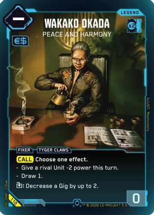 Wakako Okada - Peace and Harmony (Rare) (110) - Welcome to Night City Retail Foil