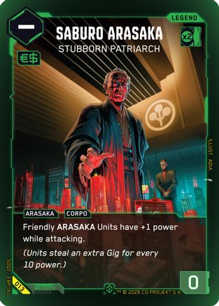 Saburo Arasaka - Stubborn Patriarch (013) - Embracing Power Retail Starter Deck Foil