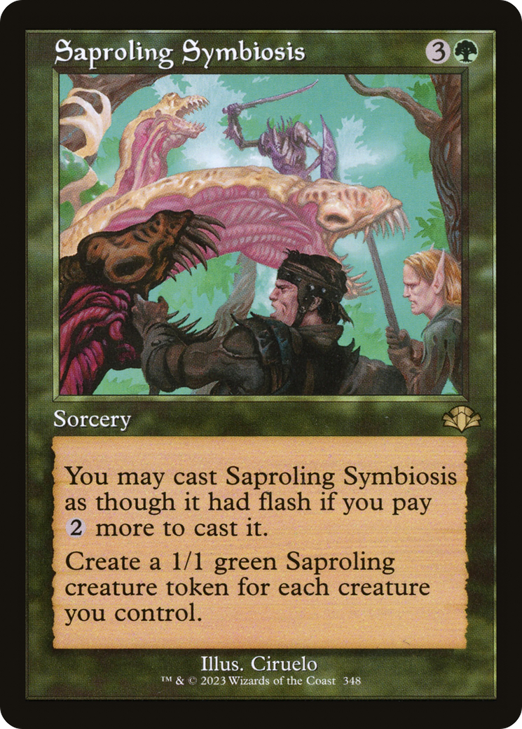 Saproling Symbiosis (Retro Frame) (DMR-348) - Dominaria Remastered Foil