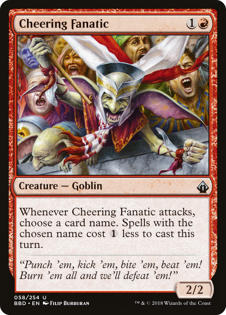 Cheering Fanatic (BBD-058) - Battlebond Foil