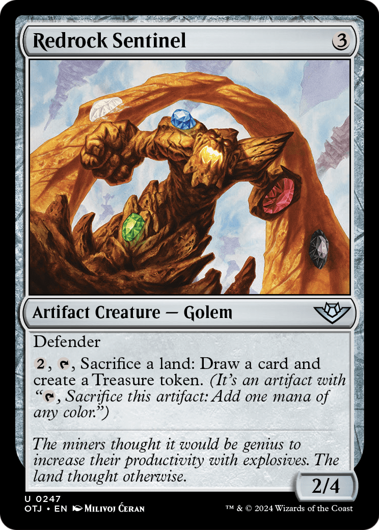 Redrock Sentinel (OTJ-247) - Outlaws of Thunder Junction Foil