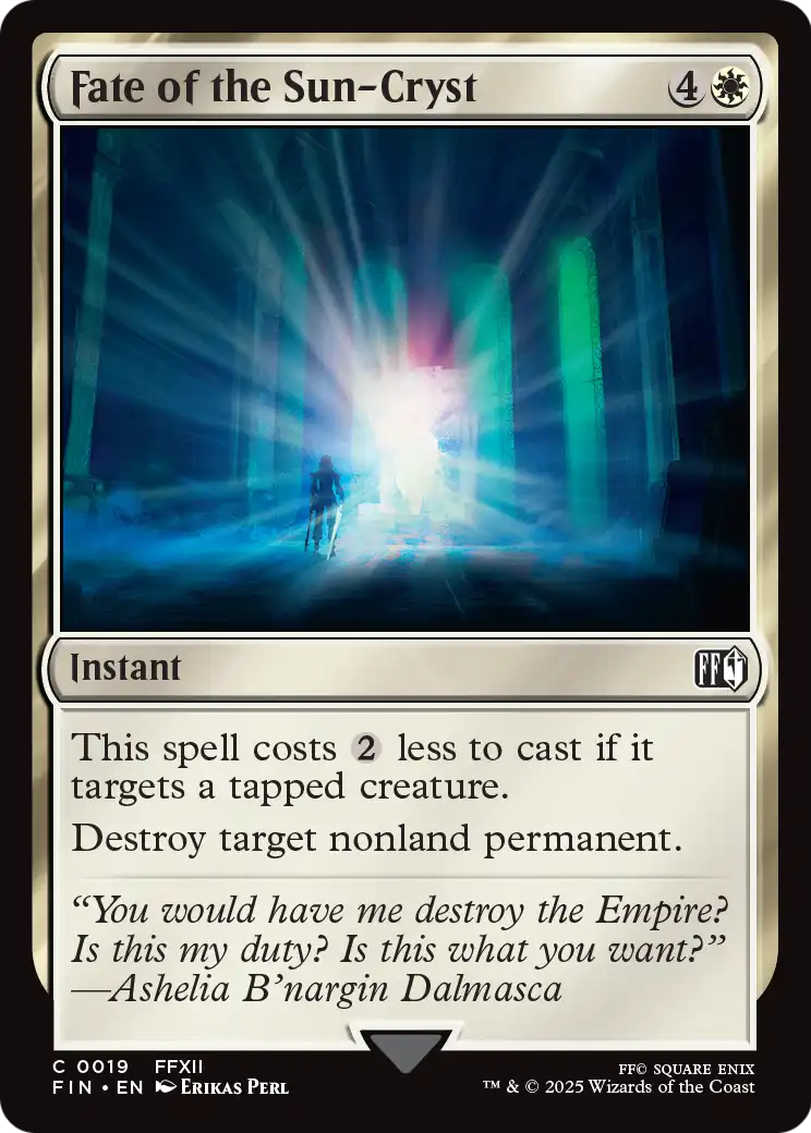 Fate of the Sun-Cryst (FIN-019) - FINAL FANTASY Foil