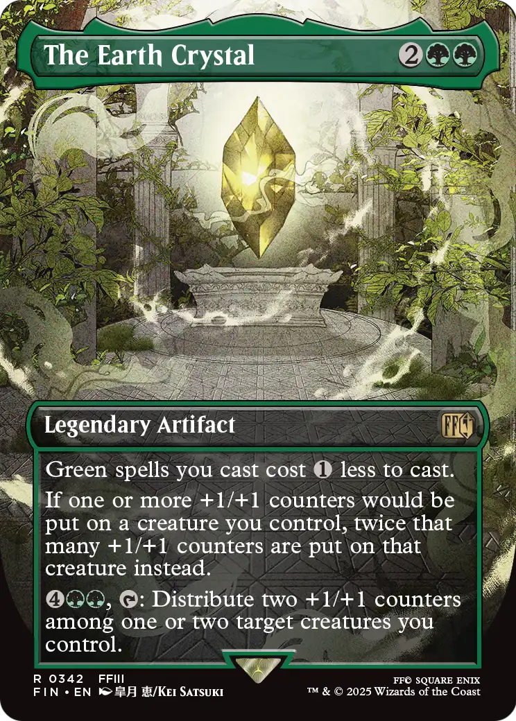 The Earth Crystal (Borderless) (FIN-342) - FINAL FANTASY Foil