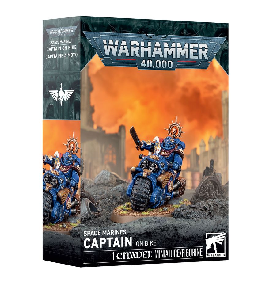 Warhammer 40,000 - Space Marines Captain on Bike