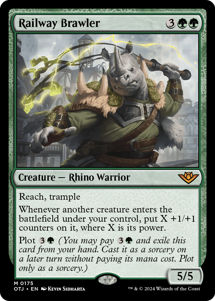 Railway Brawler (OTJ-175) - Outlaws of Thunder Junction Foil