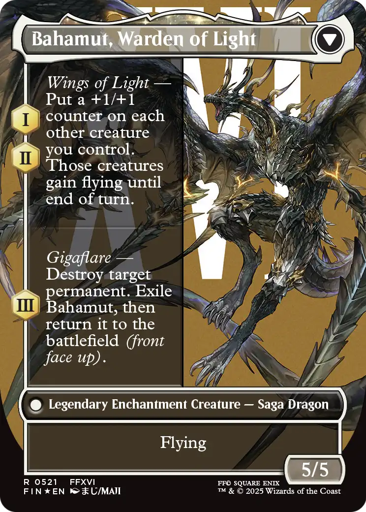 Dion, Bahamut's Dominant (Borderless) (Surge Foil) (FIN-521) - FINAL FANTASY: (enchantment) Foil