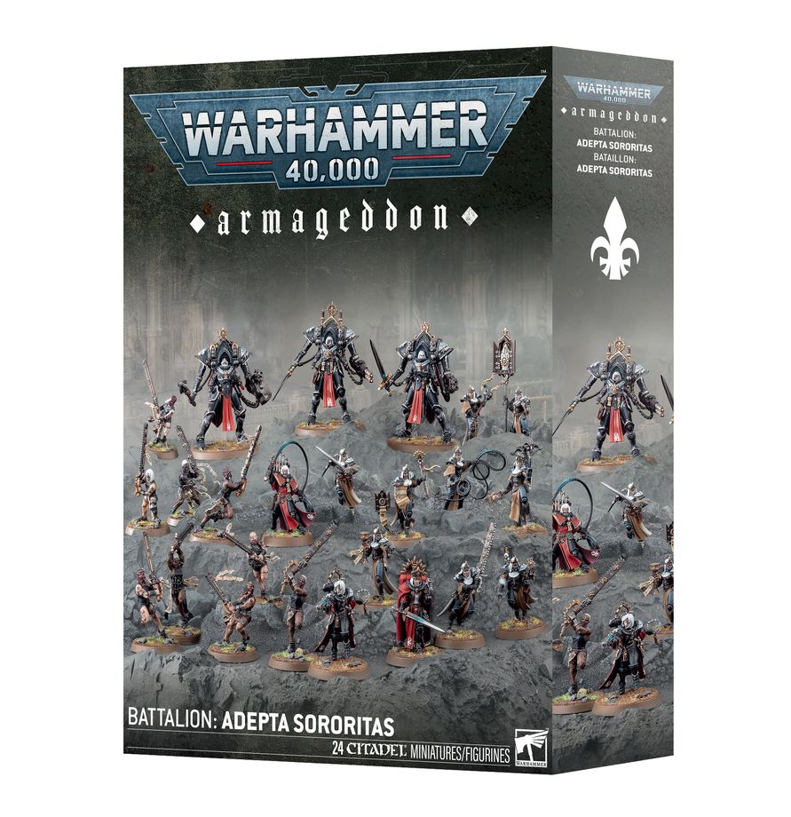 Shop the Armageddon Battalion: Adepta Sororitas for Warhammer 40,000 at Game Roost NZ. Build a devout Sisters of Battle force with elite infantry, powerful wargear, and battlefield-ready units.