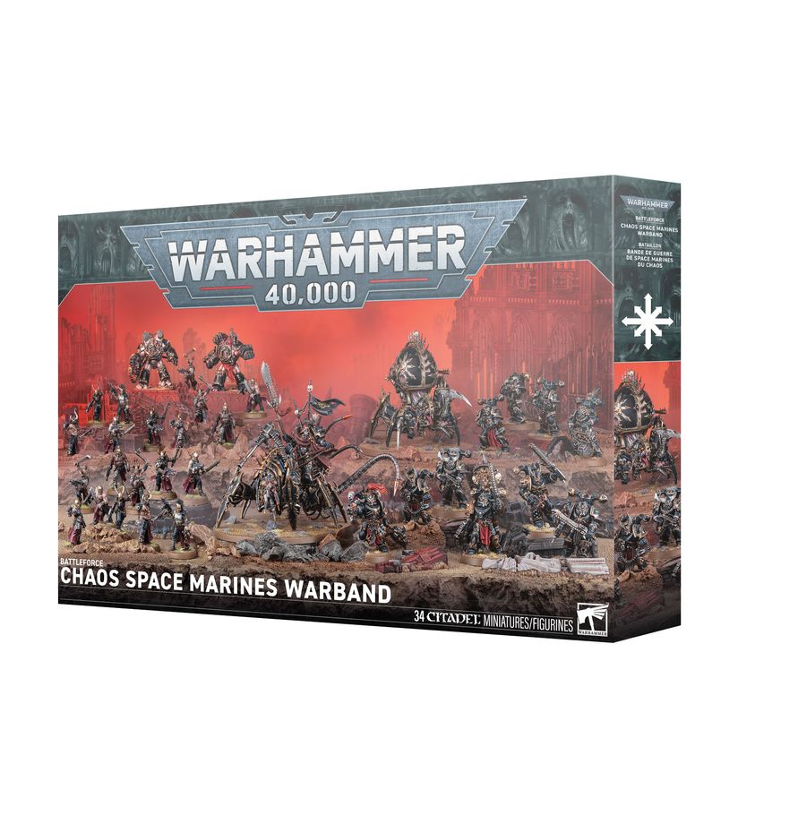 Battleforce Chaos Space Marines Warband – Warhammer 40,000 army box featuring Chaos Space Marines and elite units. Available at Game Roost NZ.