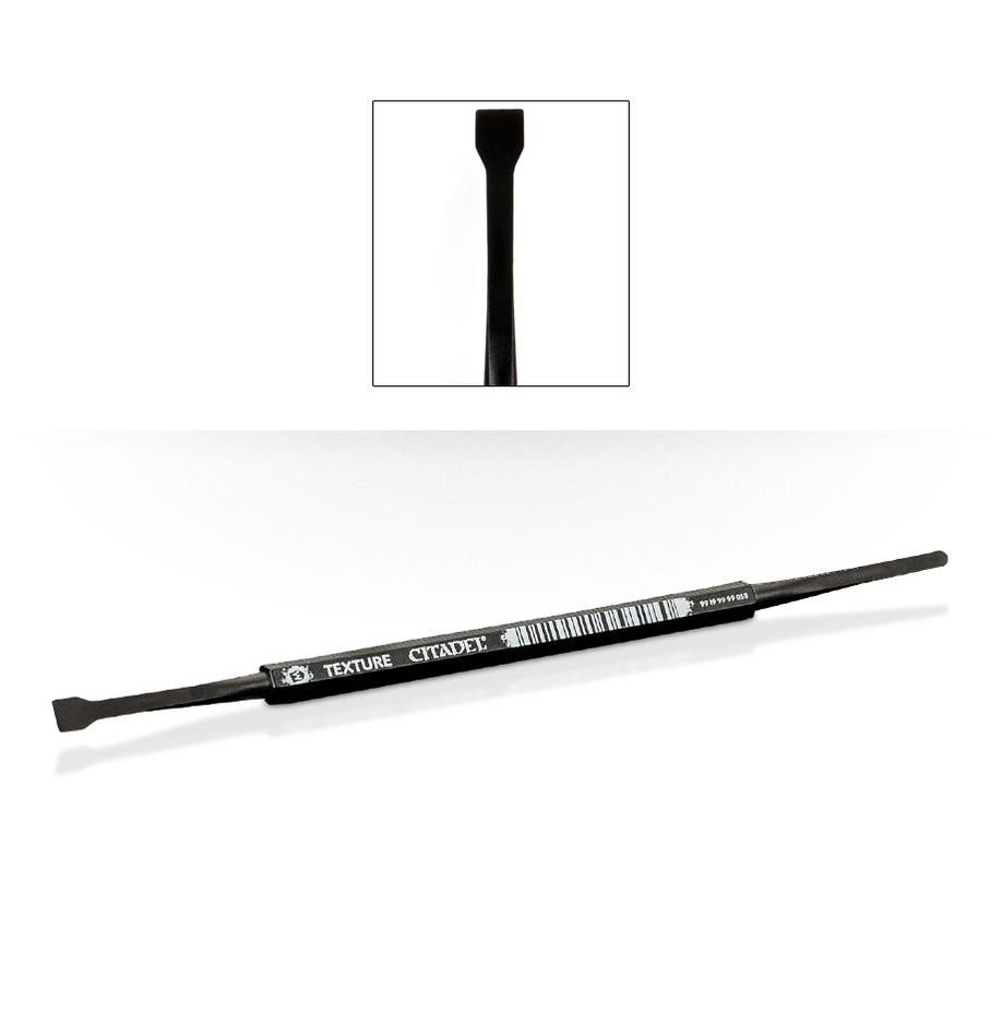 Citadel Tools: Medium Texture Spreader (63-27), a modelling tool for applying texture paints on Warhammer miniatures and bases, product image available at Game Roost NZ.