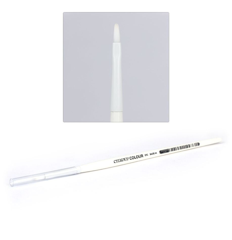 Citadel Colour Synthetic Base Brush Medium (63-06) – durable synthetic paintbrush by Games Workshop for basecoating miniatures, available at Game Roost