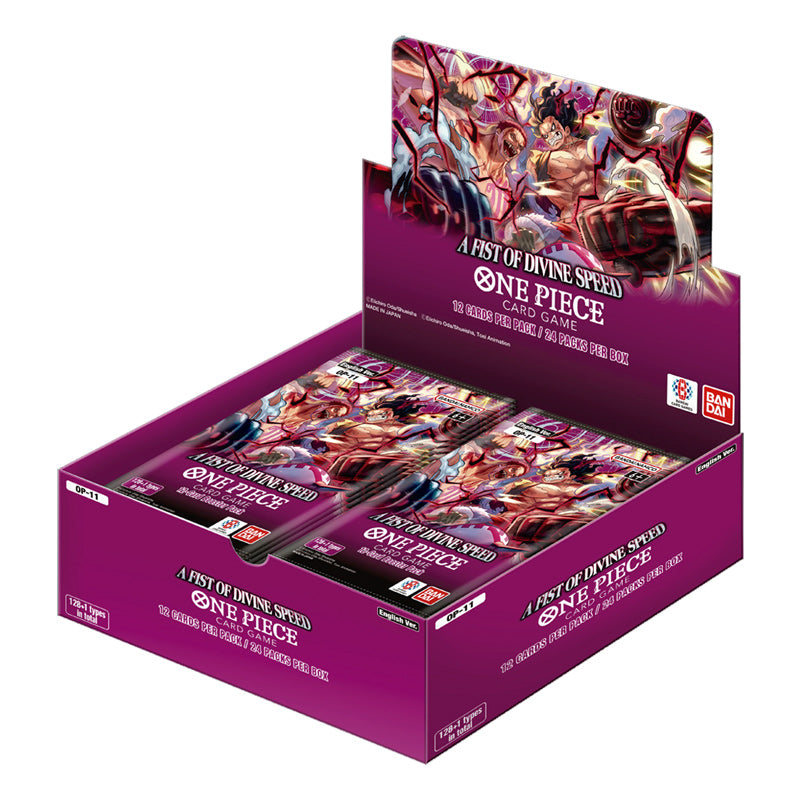 One Piece Card Game OP-11 Booster Box – A Fist of Divine Speed, available at Game Roost NZ