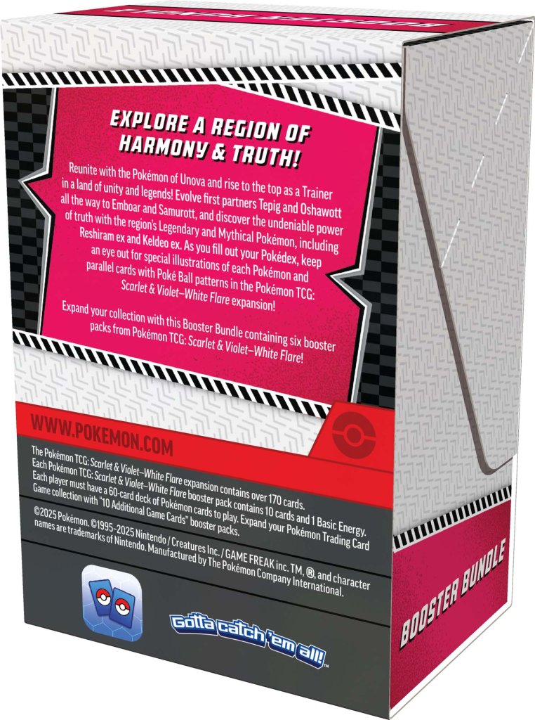 Pokémon TCG Scarlet & Violet White Flare Booster Bundle – 6 pack bundle available now at Game Roost NZ