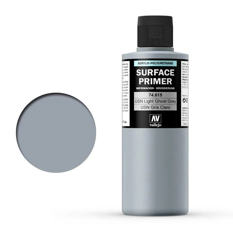 Vallejo Surface Primer: USN Light Ghost Grey (200ml)