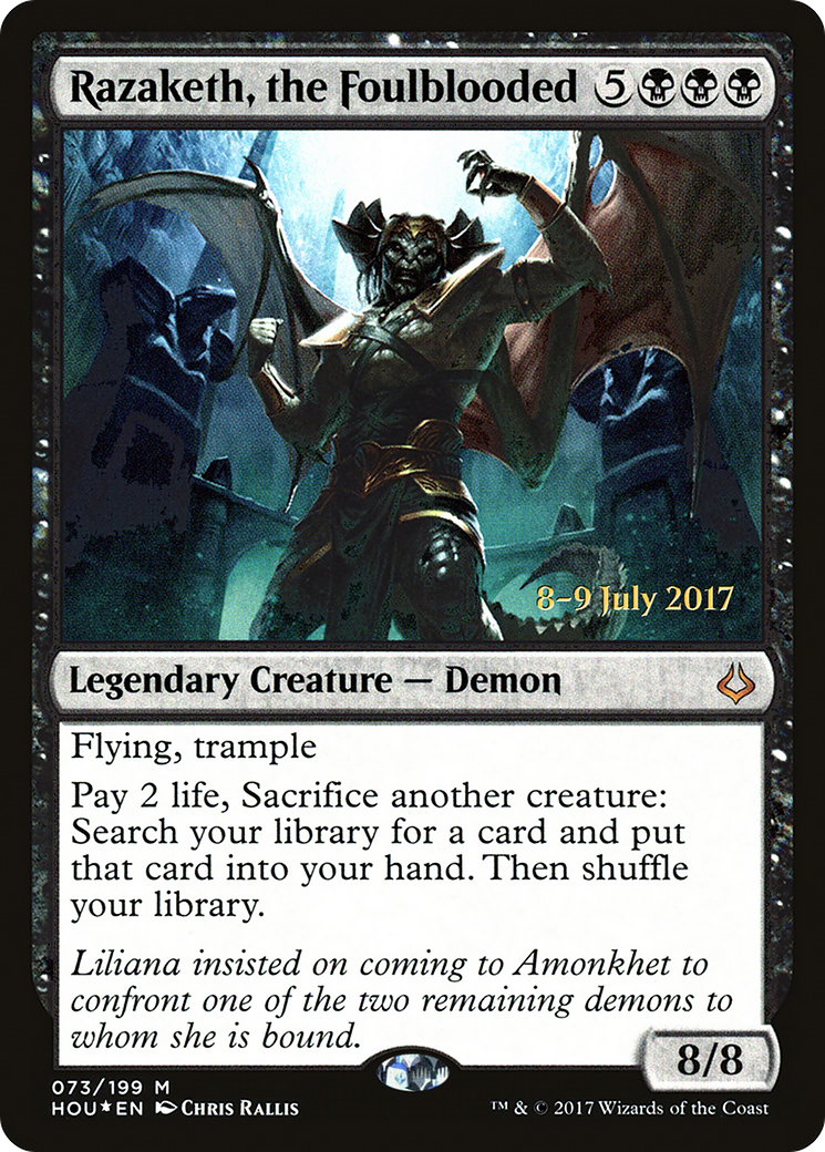 Razaketh, the Foulblooded (PRE-073) - Hour of Devastation Promos Foil