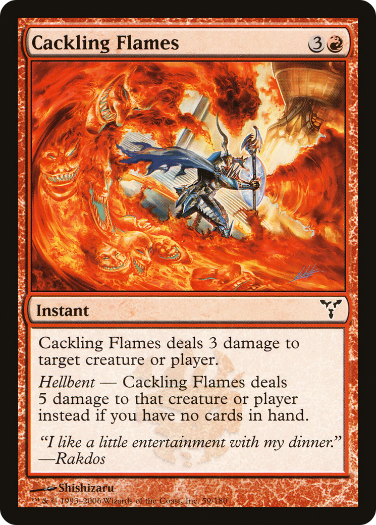 Cackling Flames (DIS-059) - Dissension Foil