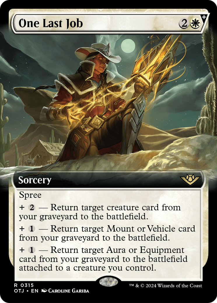 One Last Job (Extended Art) (OTJ-315) - Outlaws of Thunder Junction: (Extended Art, spree) Foil