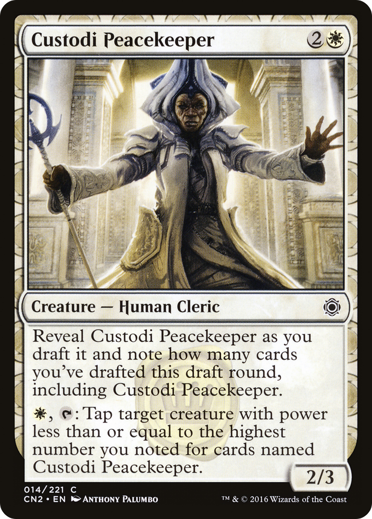 Custodi Peacekeeper (CN2-014) - Conspiracy: Take the Crown: (draft) Foil