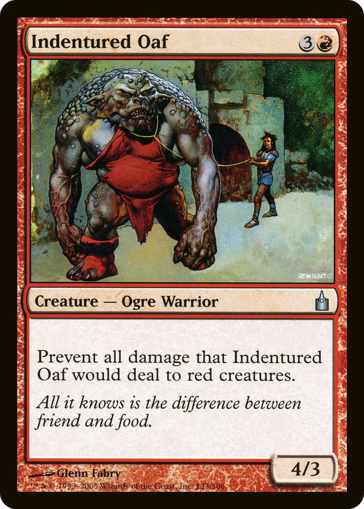 Indentured Oaf (RAV-133) - Ravnica: City of Guilds Foil