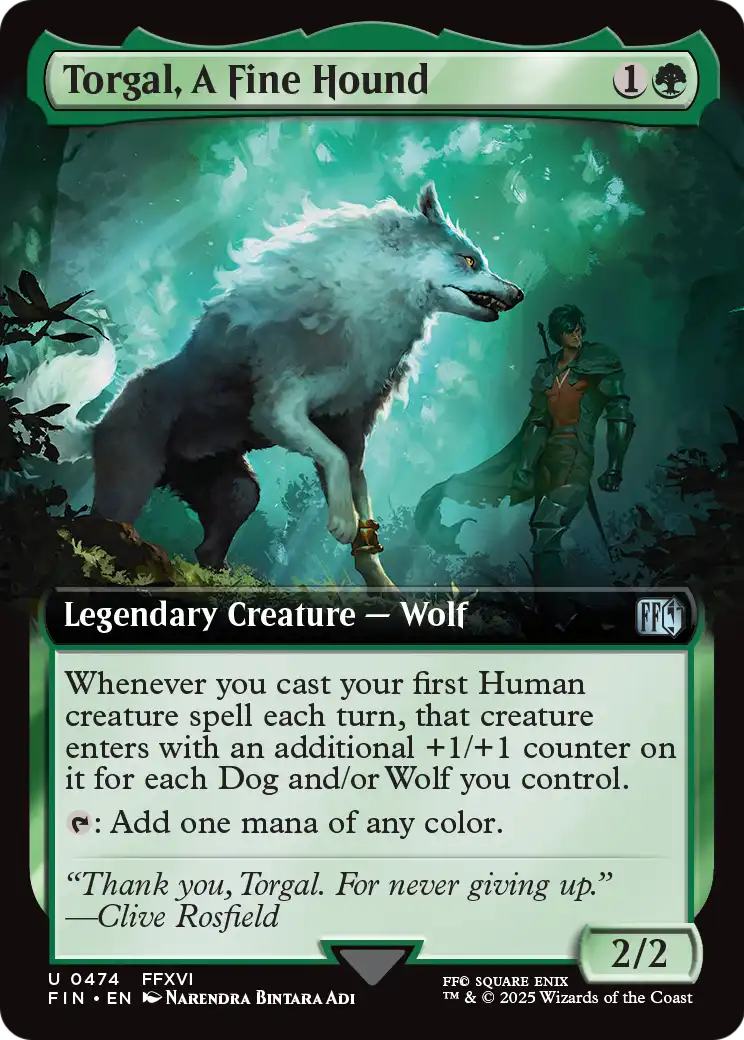 Torgal, A Fine Hound (Extended Art) (FIN-474) - FINAL FANTASY: (Extended Art) Foil