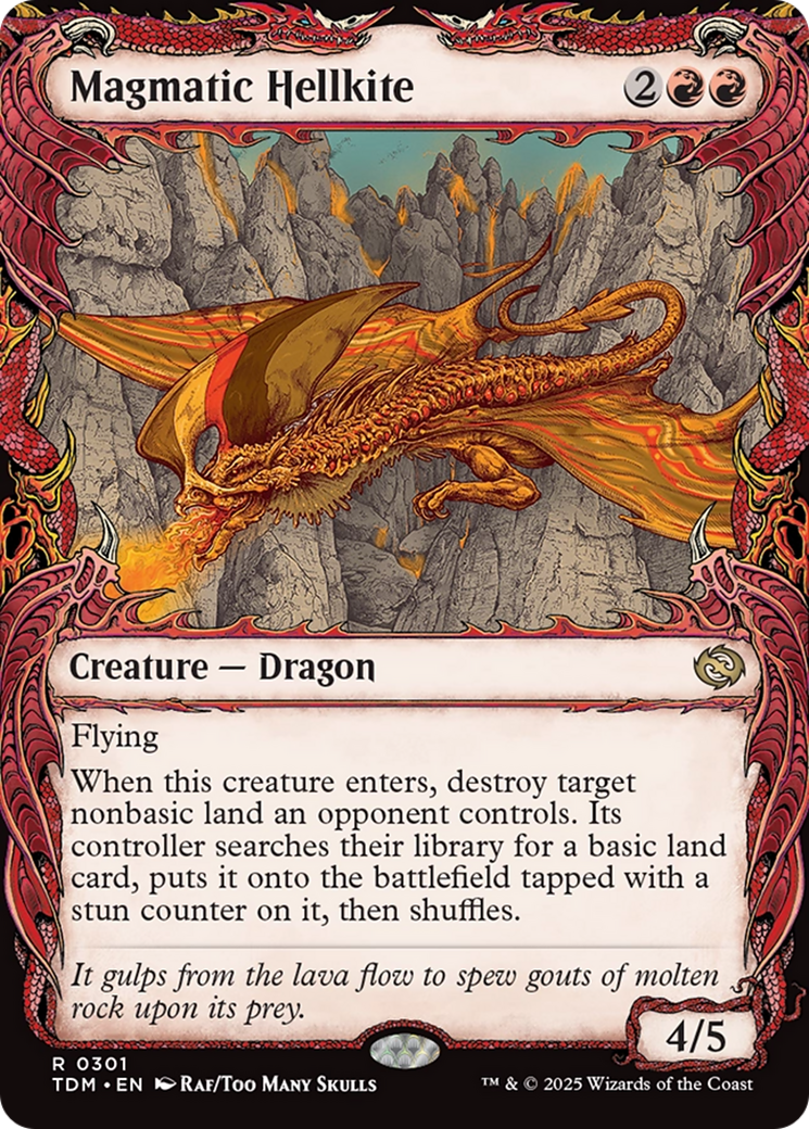 Magmatic Hellkite (Showcase) (TDM-301) - Tarkir: Dragonstorm: (Showcase) Foil
