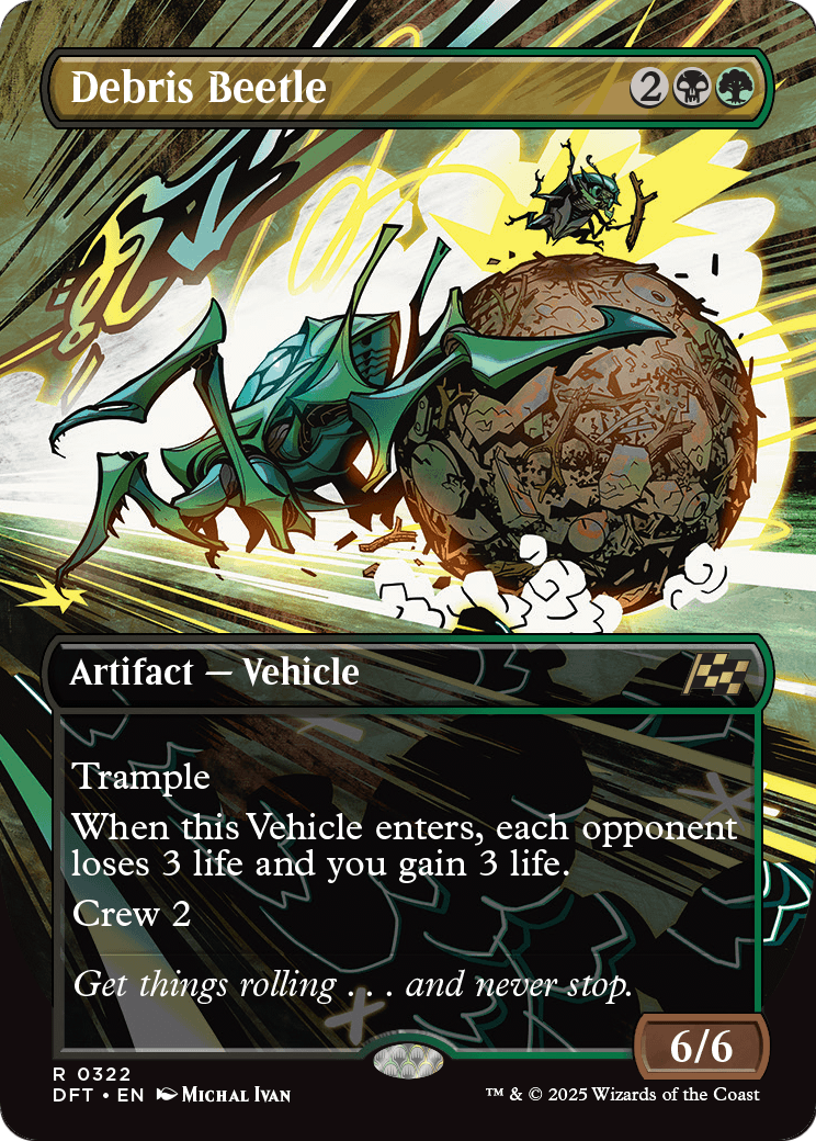 Debris Beetle (Borderless) (DFT-322) - Aetherdrift Foil