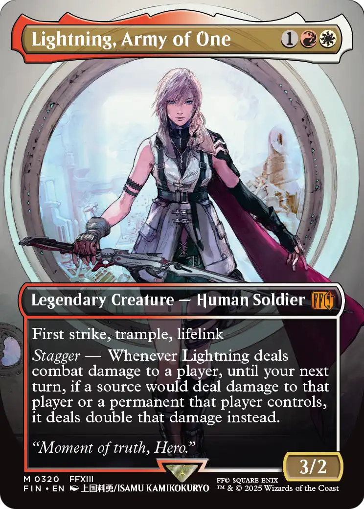 Lightning, Army of One (0320) (Borderless) (FIN-320) - FINAL FANTASY