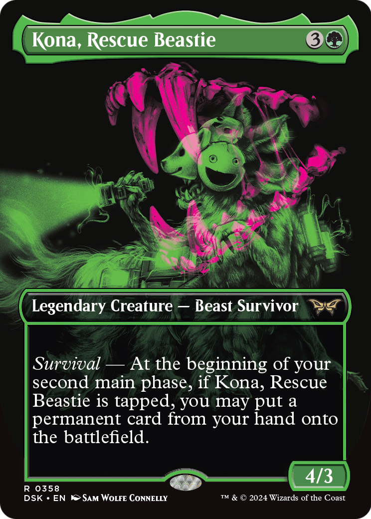 Kona, Rescue Beastie (Showcase) (DSK-358) - Duskmourn: House of Horror (Borderless)