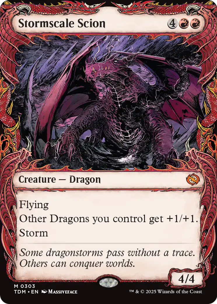 Stormscale Scion (Showcase) (TDM-303) - Tarkir: Dragonstorm: (Showcase) Foil