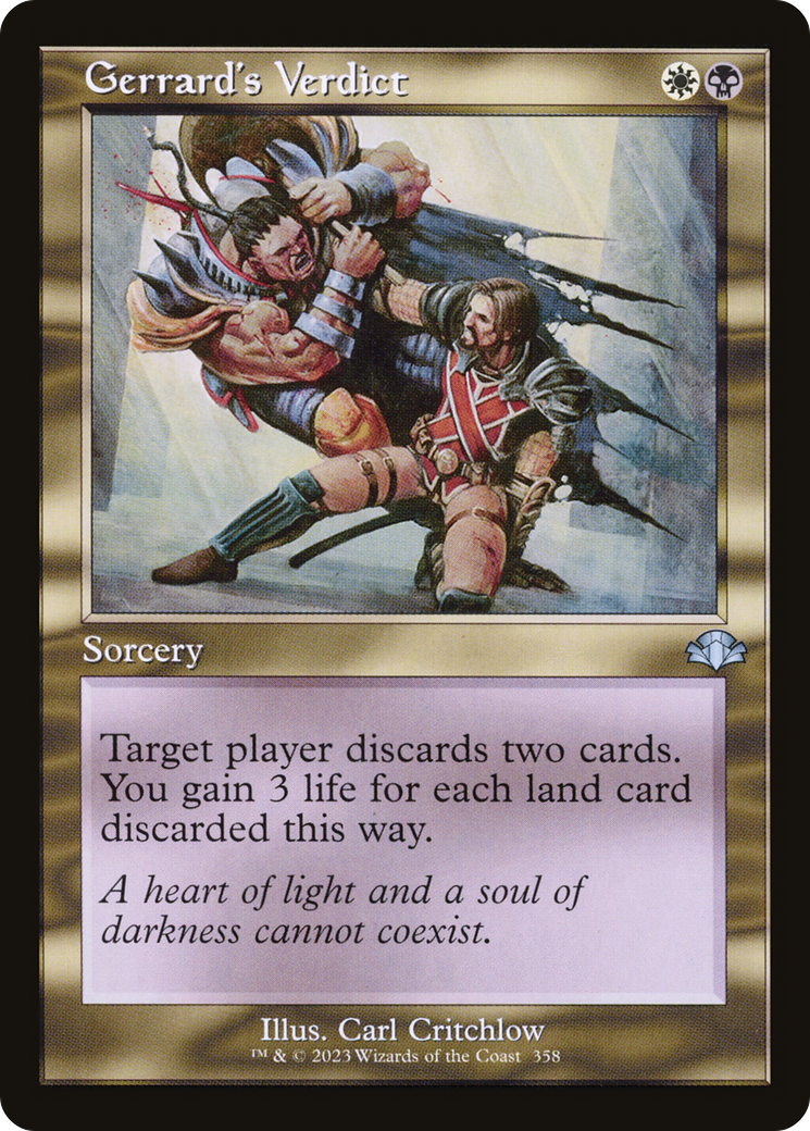 Gerrard's Verdict (Retro Frame) (DMR-358) - Dominaria Remastered Foil