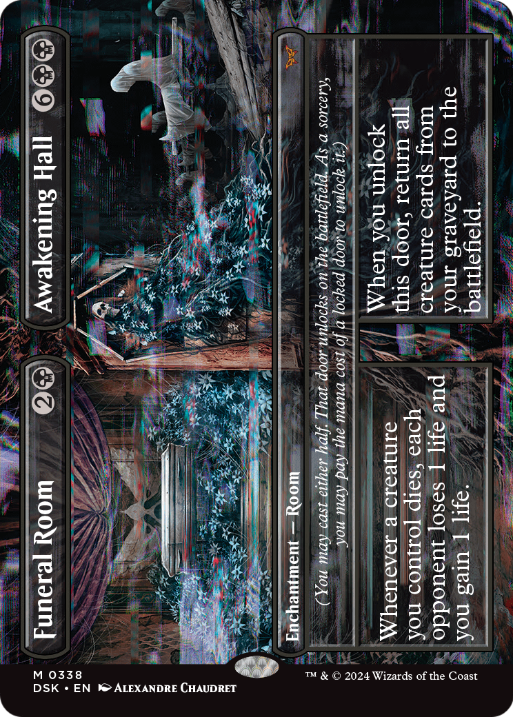 Funeral Room // Awakening Hall (Borderless) (DSK-338) - Duskmourn: House of Horror