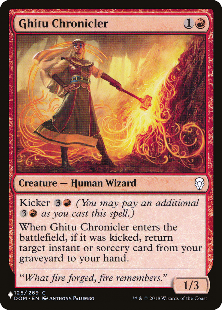 Ghitu Chronicler (LIST-125/269) - The List