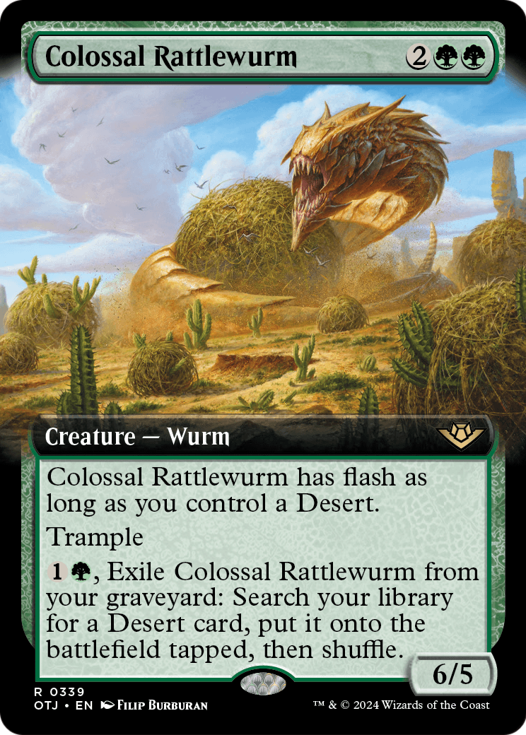 Colossal Rattlewurm (Extended Art) (OTJ-339) - Outlaws of Thunder Junction: (Extended Art)