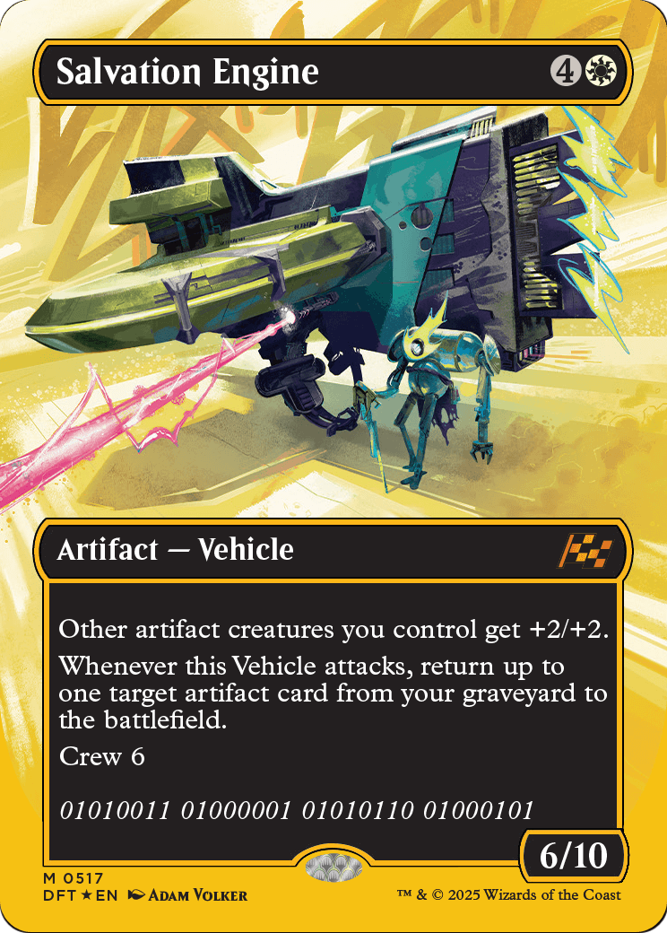 Salvation Engine (Borderless) (First-Place Foil) (DFT-517) - Aetherdrift Foil