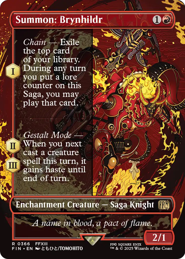 Summon: Brynhildr (Borderless) (FIN-366) - FINAL FANTASY: (enchantment) Foil