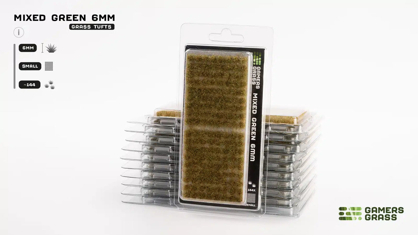 Gamers Grass: Grass Tufts - Mixed Green 6mm