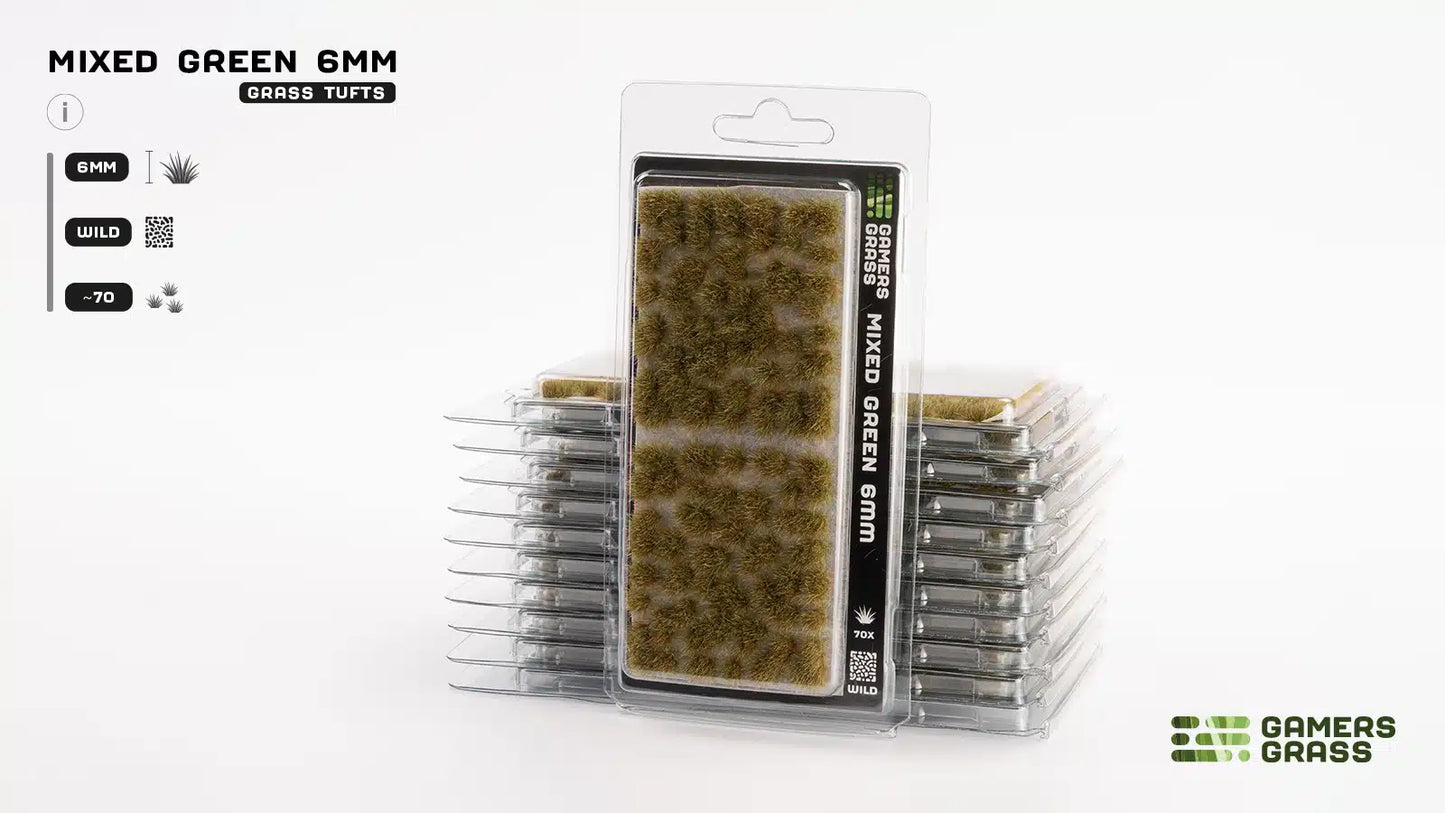 Gamers Grass: Grass Tufts - Mixed Green 6mm