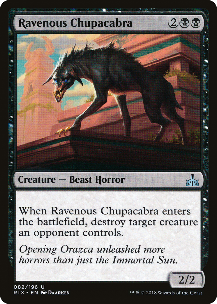 Ravenous Chupacabra (RIX-082) - Rivals of Ixalan Foil
