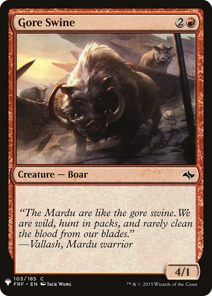 Gore Swine (LIST-103) - The List