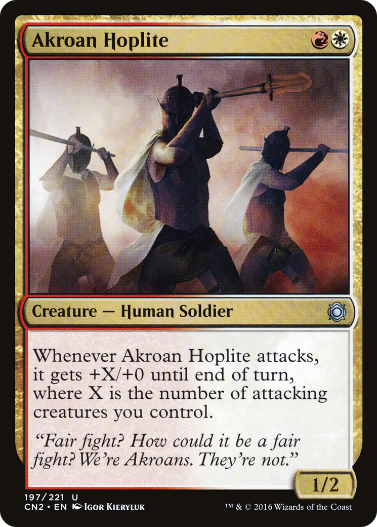 Akroan Hoplite (CN2-197) - Conspiracy: Take the Crown Foil