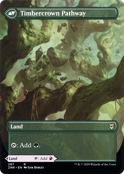 Cragcrown Pathway (Borderless) (ZNR-287) - Zendikar Rising: (Showcase) Foil
