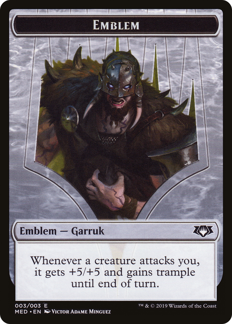 Garruk, Apex Predator Emblem (TMED-0W3) - Mythic Edition Tokens