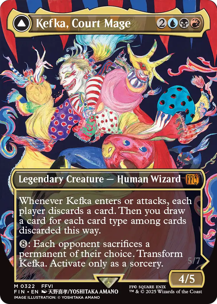Kefka, Court Mage (0322) (Borderless) (FIN-322) - FINAL FANTASY Foil
