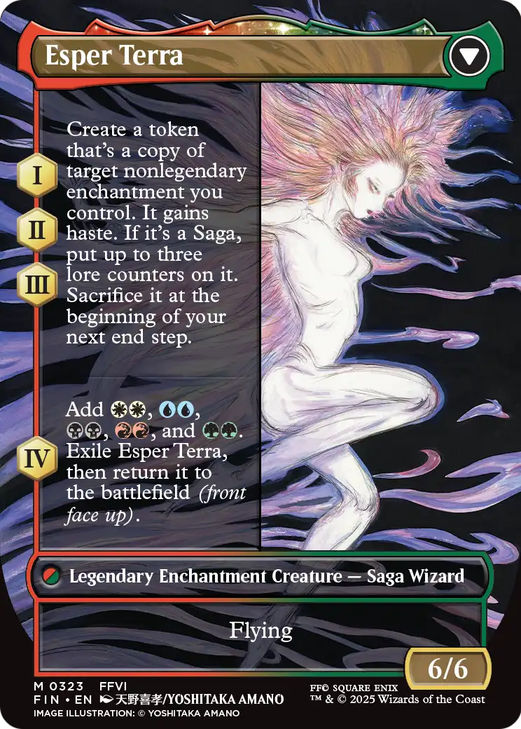 Terra, Magical Adept (Borderless) (FIN-323) - FINAL FANTASY: (enchantment) Foil