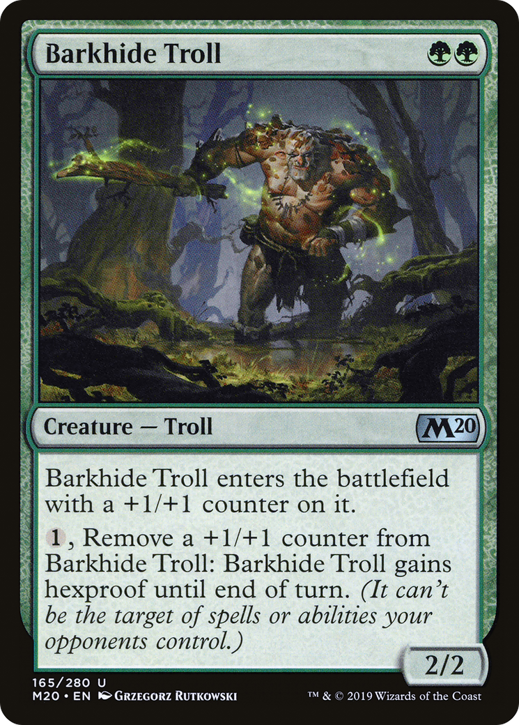 Barkhide Troll (M20-165) - Core Set 2020 Foil