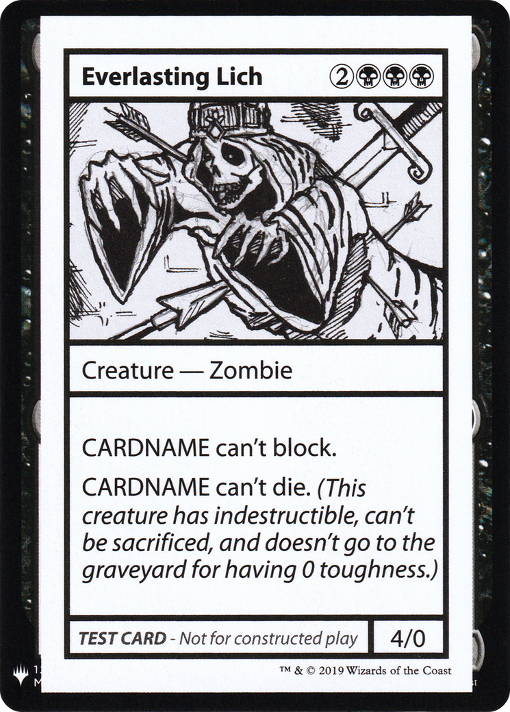 Everlasting Lich (CMB1-) - Mystery Booster Playtest Cards 2019