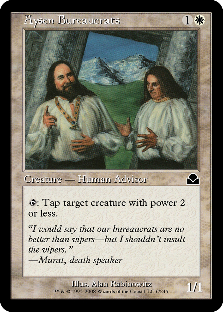 Aysen Bureaucrats (ME2-006) - Masters Edition II Foil