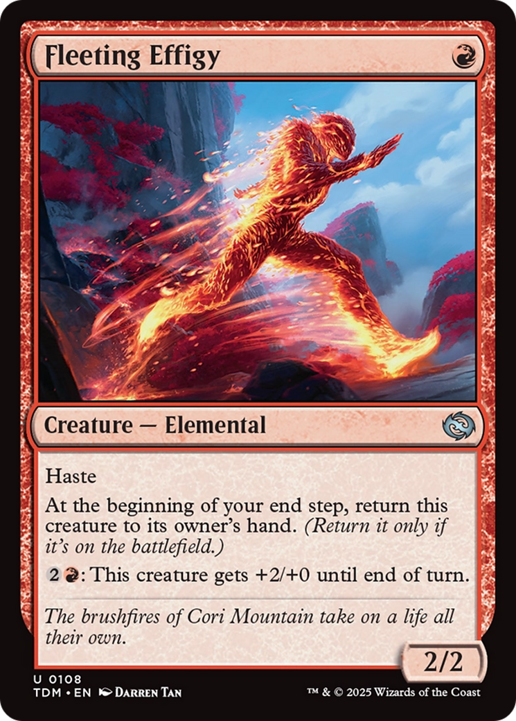 Fleeting Effigy (TDM-108) - Tarkir: Dragonstorm Foil