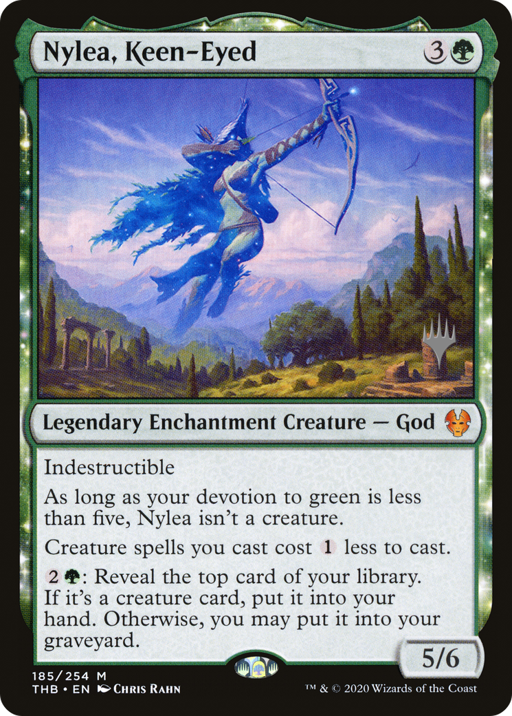 Nylea, Keen-Eyed (PPTHB-185) - Theros Beyond Death Promos: (enchantment) Foil